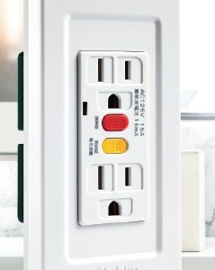 士林電機 NV-BWT2S(D) 埋入式漏電保護插座（GFCI 接地型・標準型/自檢型）